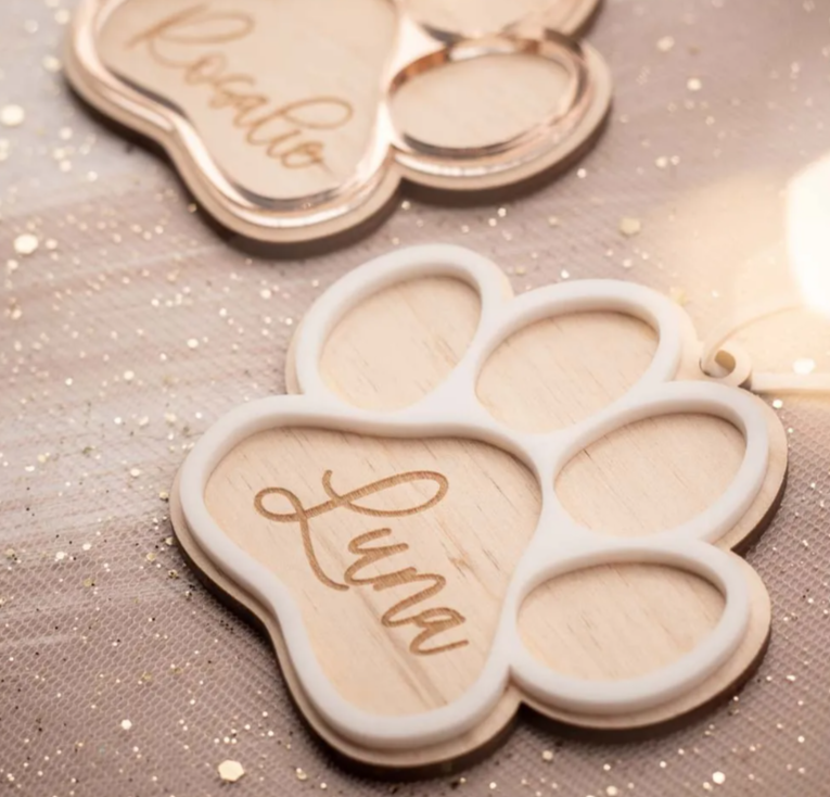 Geschenkanhänger Pfote