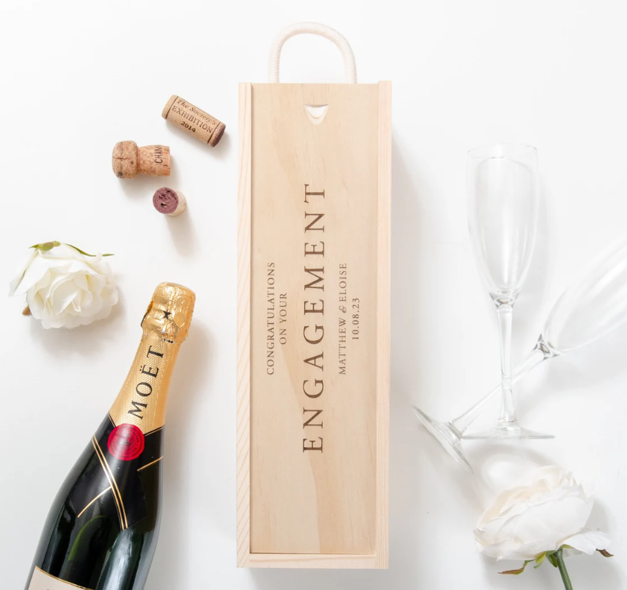 Flaschenbox Verlobung / Hochzeit