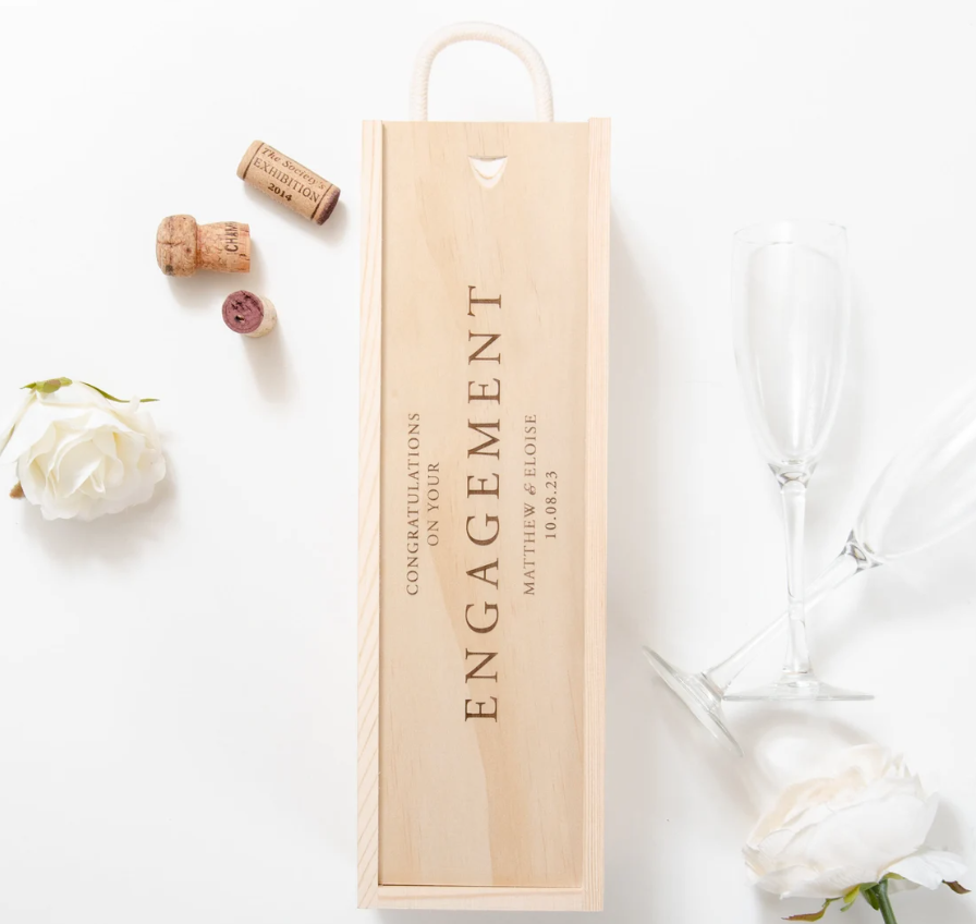 Flaschenbox Verlobung / Hochzeit