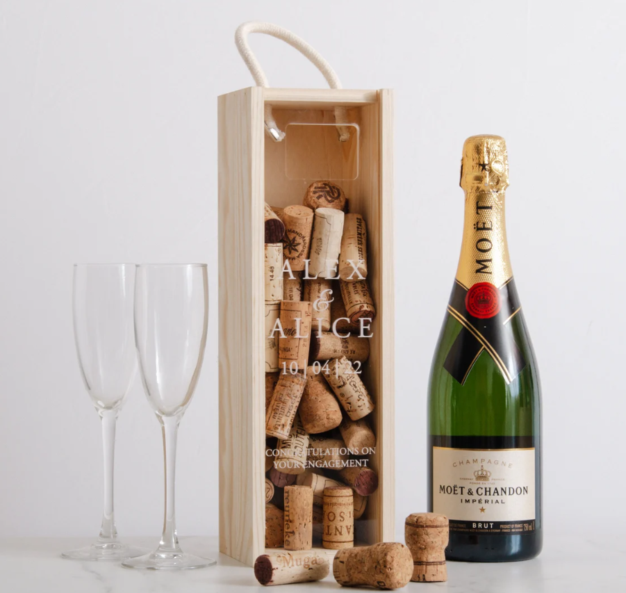 Flaschenbox Verlobung / Hochzeit