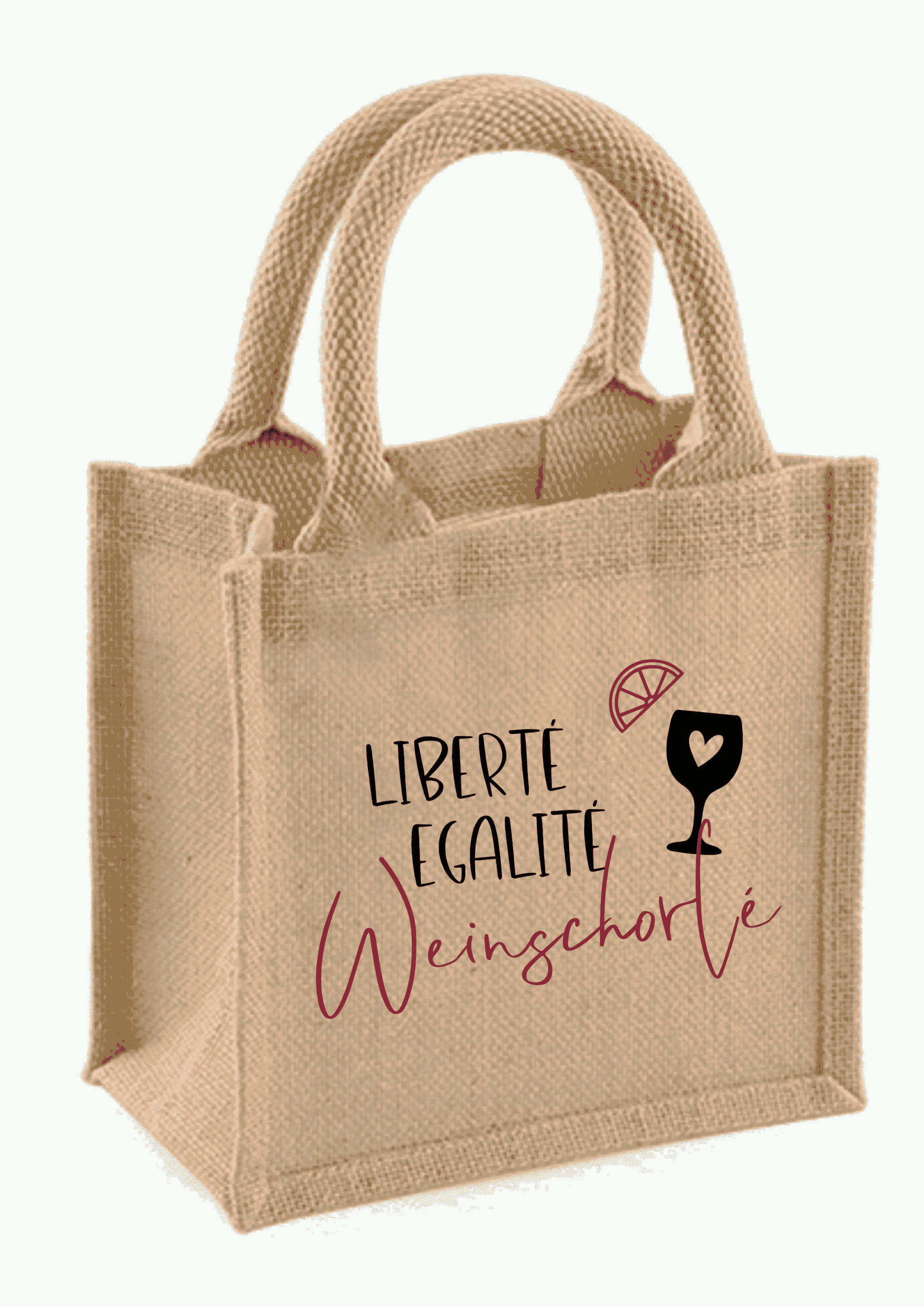 Weinschorle Jutetasche