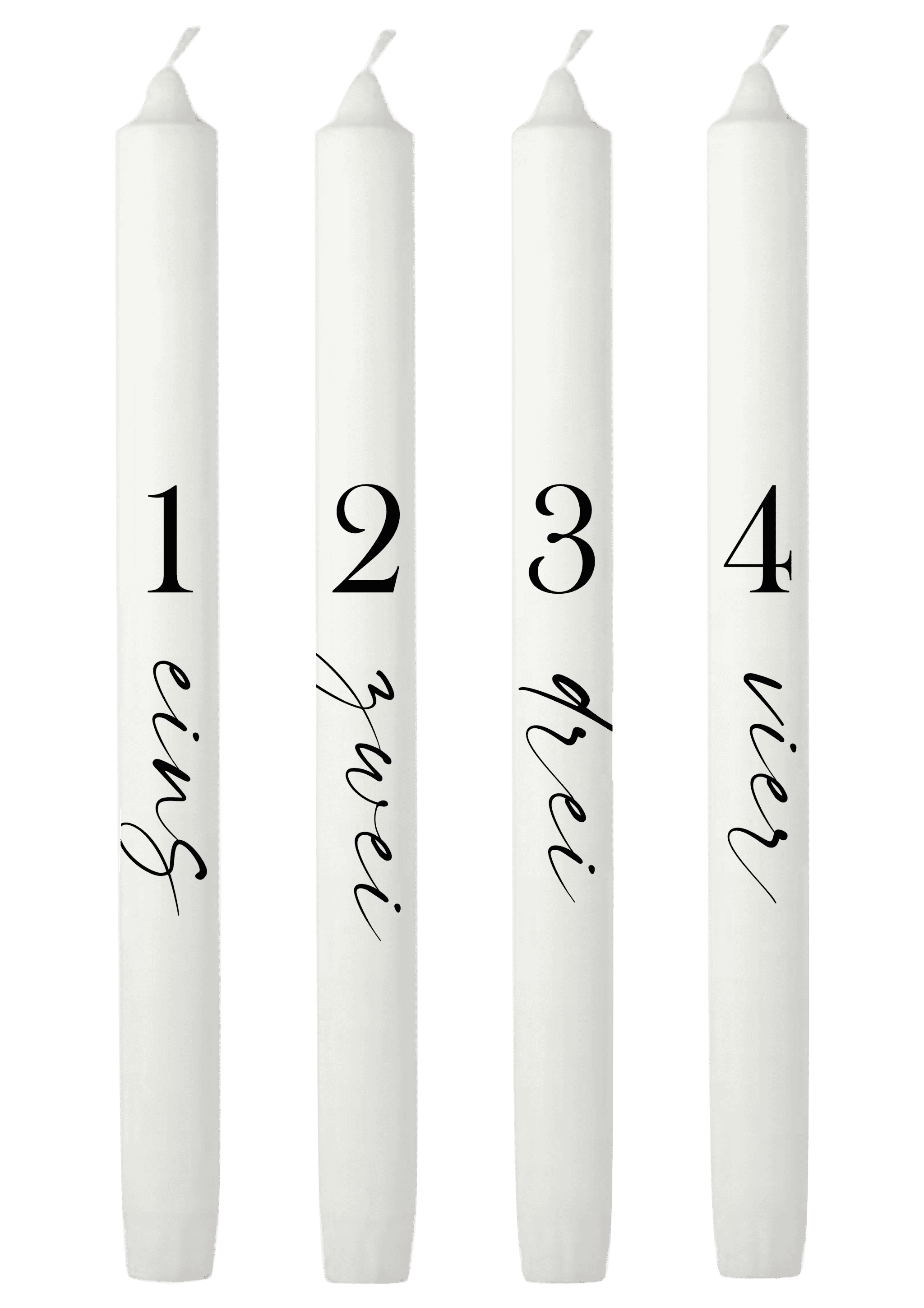 Kerzen Advent 4er-Set